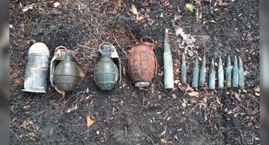 වික්ටෝරියා රක්ෂිතයෙන් සොයා ගත් පුපුරණ ද්‍රව්‍ය